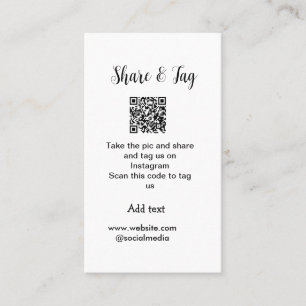 共有とラベルInstagramスキャンQR追加Webサイト 名刺