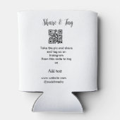 共有とラベルInstagramスキャンQR追加Webサイト 缶クーラー (裏面)