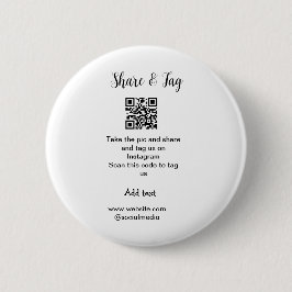 共有とラベルInstagramスキャンQR追加Webサイト 缶バッジ
