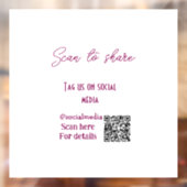 共有のためにスキャン ソーシャルメディアでQRコードをタグ付け ウィンドウサイン (シート2)