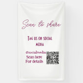 共有のためにスキャン タグをソーシャルメディアでシェア QRコード 簡単 横断幕 (縦)