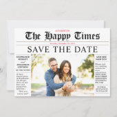 共有のニュースを保存素朴日付の結婚写真 招待状 (正面)