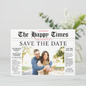 共有のニュースを保存素朴日付の結婚写真 招待状 (スタンド正面)