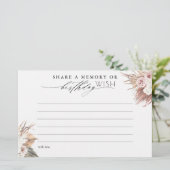 共有のメモリまたは誕生日ウィッシュカードをゲストに提供 (スタンド正面)