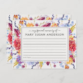 共有のメモリ葬儀の出席カード ポストカード (正面/裏面)