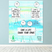 共有の予備の腎臓の提供 キャンバスプリント (インサイチュ (ウッドフロア))