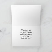 共有の誕生日をお祝いします! カード (内部)