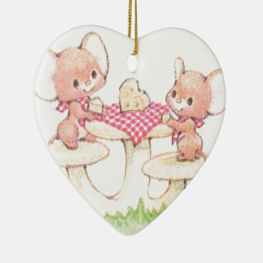 共有は春の夏のネズミを気にしています セラミックオーナメント (右)