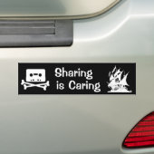 共有は気になっています バンパーステッカー (車上)