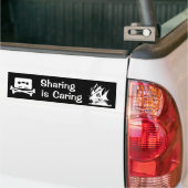 共有は気になっています バンパーステッカー (トラック上)