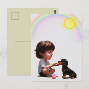 共有は気にのDachshundはがき ポストカード