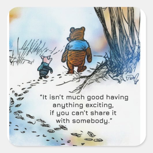 共有は良い – Pooh スクエアシール (正面)