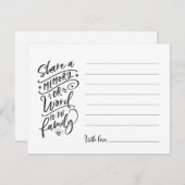 共有をファミリ悔やみや弔慰カードに 招待状 (正面/裏面)