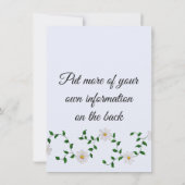 共有アプロム写真ウィズスウィートデイジー 招待状 (裏面)