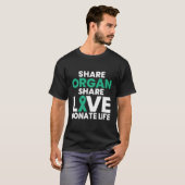 共有オルガンShar愛がライフオルガン寄付者を寄付 Tシャツ (正面フル)