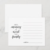 共有カードにメモリまたは単語を挿入 招待状 (正面/裏面)