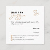 共有ザラブエレガントクリームスクリプトタイポグラフィ 紹介カード (裏面)