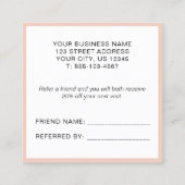 共有ザラブスキンエレガントピンク紹介カード 紹介カード (裏面)