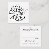 共有ザラブハンドメイド素朴なスクリプトタイポグラフィ 紹介カード (正面/裏面)