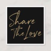 共有ザラブフレンド紹介金ゴールド&ブラック スクエア名刺 (正面)