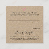 共有ザラブブラウンクラフトブラックスクリプトタイポグラフィ 紹介カード (裏面)