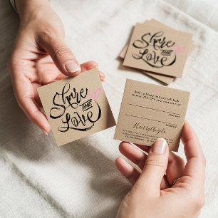 共有ザラブブラウンクラフトブラックスクリプトタイポグラフィ 紹介カード