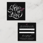 共有ザラブブラックはっきりしたラスティックスクリプトタイポグラフィ 紹介カード (正面/裏面)