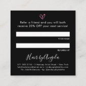 共有ザラブブラックはっきりしたラスティックスクリプトタイポグラフィ 紹介カード (裏面)