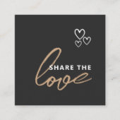 共有ザラブブラックエレガントスクリプトタイポグラフィ 紹介カード (正面)