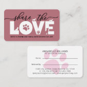 共有ザラブペットサービス  紹介カード (正面/裏面)