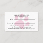 共有ザラブペットサービス  紹介カード (裏面)