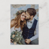 共有ザラブレッドボウ結婚の写真共有QRコード エンクロージャーカード (裏面)