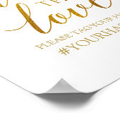 共有ザラブ |ロマンチックな書道 – ホイルフェイクス ポスター (角)