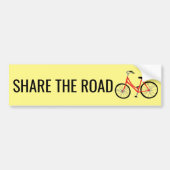 共有ザロードカワイレッドサイクリスト バンパーステッカー (正面)