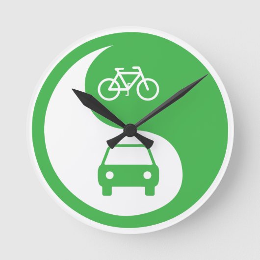 共有ザロード陰陽 ラウンド壁時計 (正面)