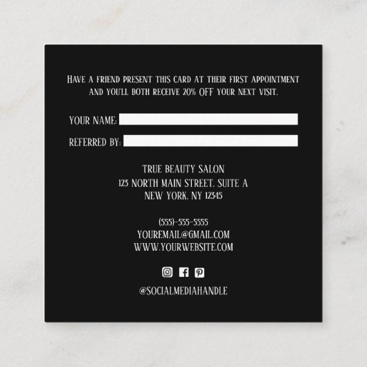 共有ザ愛のシンプルハートミニマルスクリプト参照 紹介カード (裏面)