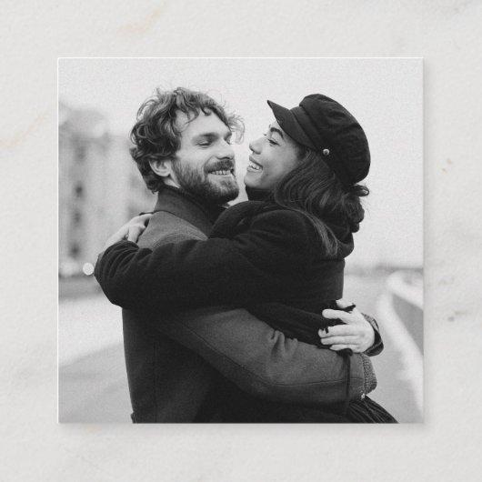 共有ザ愛カスタムQRコード結婚ズカード コーリングカード (裏面)