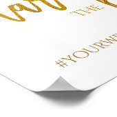 共有ザ愛結婚のサイン | 8 x 10 |ゴールド・フォイル ポスター (角)