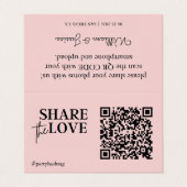 共有ザ愛結婚の写真QRコードピンク赤面 名刺 (外部フラット)