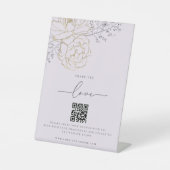 共有ザ・ラブ薄紫結婚共有の写真QRコード 台座サイン (正面)