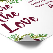 共有ザ・ラブ・ソーシャル・メディ結婚アのレッドフラワーサイン ポスター (角)