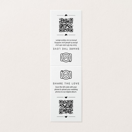 共有ザ・ラブQRコードデジタルフォトアルバムカード (外部フラット)