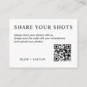 共有ショットQrコードをフォトアルバムに結婚追加 エンクロージャーカード (正面)