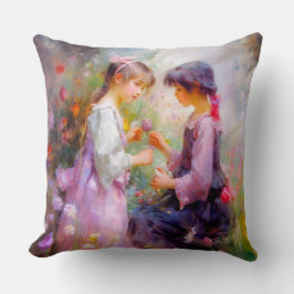 共有バラと友情 クッション