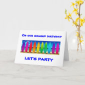 共有パーティー祝への誕生日 カード (黄色い花)