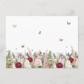 共有メモリフローラバタフライお祝いの生活 エンクロージャーカード (裏面)