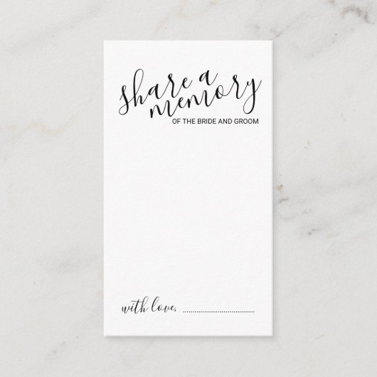 '共有モダン'ス結婚クリプト アドバイスカード (正面)