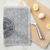 共有ラブサーブラザーニャラザーニャレシピティータオル キッチンタオル (四つ折り)