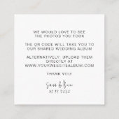 共有ラブスキャンQRコード結婚の表 エンクロージャーカード (裏面)