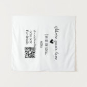 共有ラブスキャンQRコード追加ソーシャル詳細 タペストリー (正面(横))